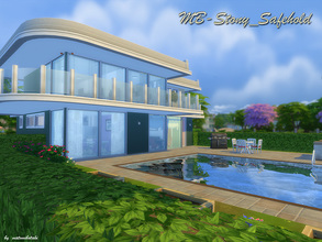 Sims 4 — MB-Stony_Safehold by matomibotaki — Modern and comfortable Sims 4 family house with charming surrounding and -