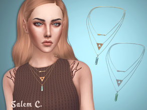 Sims 4 — Arrow Necklace by Salem_C — standalone 3 swatches mesh by me