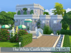 Sims 4 — The White Castle Diner by Ineliz — The White Castle Diner is a small restaurant, that specializes in seafood.