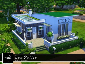 Sims 4 — Eco Petite by mlpermalino2 — Eco Petite is a tiny home for your sim or a couple that like to live small, modern