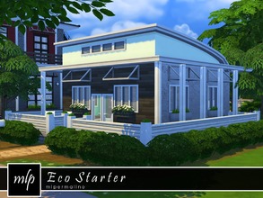 Sims 4 — Eco Starter by mlpermalino2 — Eco Starter is a full-pledged starter home for your Sims and is part of the Eco