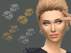 Sims 4 — NataliS_Spiral metal earrings by Natalis — Spiral metal earrings. FT-FA-YA. 4 colors.