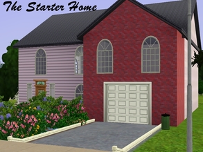 Sims 3 — The Starter Home by AnaLunaM — This house contains two floors. Two bedrooms, two bathrooms, a garage, a kitchen