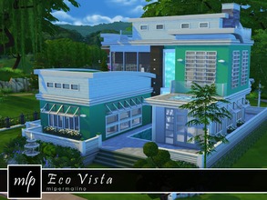 Sims 4 — Eco Vista by mlpermalino2 — The third build in the Eco series, Eco Vista is an environment-inspired home for a