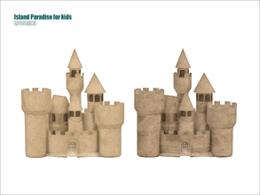 Sims 4 — [Island Paradise] Sand castle 02 by Severinka_ — Sand castle 02 (functional toy) From the set of 'Island