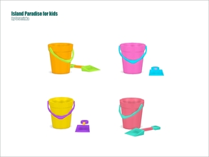 Sims 4 — [Island Paradise] Kids bucket and shovel 01 by Severinka_ — Kids bucket and shovel 01 From the set of 'Island