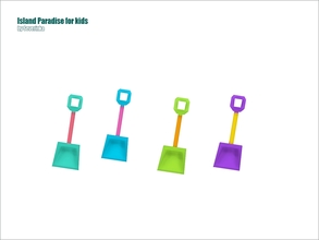 Sims 4 — [Island Paradise] Kids shovel by Severinka_ — Kids shovel From the set of 'Island Paradise for kids' 4 colors