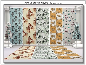 Sims 3 — For a Boy's Room_marcorse by marcorse — Five collected Theme category patterns for your young Sim boy's room. If