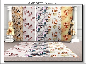 Sims 3 — Face Paint_marcorse by marcorse — Five collected makeup patterns for your girly Sim. All are found in Themed. If