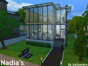 Sims 4 — Nadia's by Galloandre — Named after a Sim owner's daughter, welcome to Nadia's! An eye-popping glass skylight