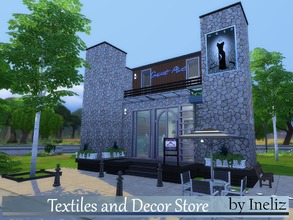 Sims 4 — Textiles and Decor Store by Ineliz — The Textiles and Decor Store is a two story combination retail building,