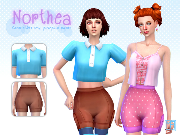 Sims 4 — manueaPinny - Northea by nueajaa — Teen to elder 12 colors for tops and bottoms