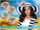 Sims 4 — [Island Paradise] Hat with flowers by Severinka_ — Women's accessory - hat with flowers 4 colors Category: hat