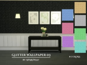 Sims 4 — Glitter Wallpaper 03 by sharon337 — Glitter Wallpaper in 8 Colors in all 3 Wall Heights. Created for The Sims 4
