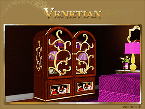 Sims 3 — Venetian Shelving by Cashcraft — A antique shelving unit with slots for decorative clutter. Created by Cashcraft