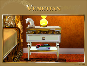 Sims 3 — Cashcraft's Venetian Endtable by Cashcraft — A brass embossed endtable wth a small drawer. Created by Cashcraft