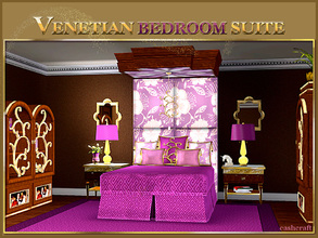 Sims 3 — Venetian Bedroom Suite by Cashcraft — An elegant and luxurious bedroom set inspired by the Las Vegas Venetian