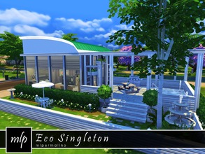 Sims 4 — Eco Singleton by mlpermalino2 — Eco Singleton is part of the Eco builds lineup that was made specially for