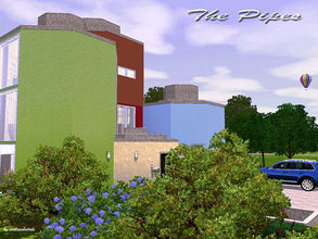 Sims 3 — The_Pipes by matomibotaki — Family house with unusual built-style and lot of space. Modern, luxury with