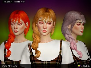 Sims 4 — JAKEA - H004 - MELLOW (Female Hair Set) by JAKEASims — - New hair mesh - All ages - 18 Colors - HQ texture - Non