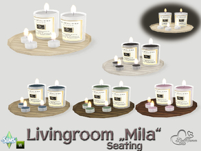 Sims 4 — Mila Living Candle Tray by BuffSumm — Part of the *Livingroom Mila*