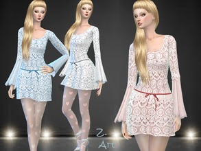 Sims 4 — Fairylike by Zuckerschnute20 — With this extremely delicate lace dress with wide sleeves, your sims will feel