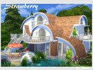 Sims 4 — Strawberry (No CC) by philo — This sweet villa is ideal for a family with children. They would certainly enjoy