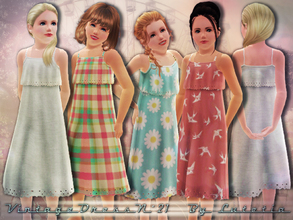 Sims 3 — Vintage Dress No 21 by Lutetia — A cute vintage inspired layered dress with pearls and lace details ~ Works for