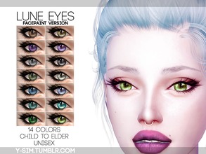 Sims 4 — [ Y ] - Lune Eyes by Y-Sim — Realistic Eyes in dark and light tones. Can be found in facepaints. I hope you like