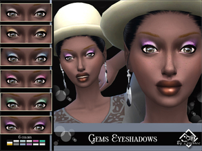 Sims 4 — Gems Eyeshadow by Devirose — Beautiful soft colors, with glitter. Pastel shades for a make up sophisticated.