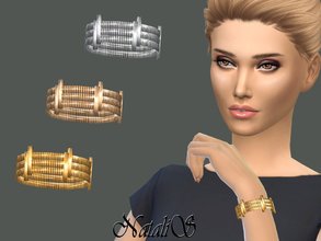 Sims 4 — NataliS_Tiered bracelet with sliders by Natalis — Three tiered bracelet with metal sliders. FT-FA-FE 3 colors.