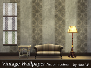 Sims 4 — Vintage Wallpaper No. 01 by annwang923 — Yes, it's gonna be a series. I don't want to bother thinking about the