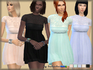 Sims 4 —  Dress Josephine by bukovka — Air dress delicate shades. Designed for women from teenager to adulthood.