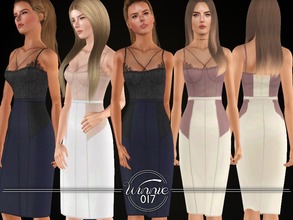 Sims 3 — BodyCon Set by winnie017 — Bustier top &amp; pencil skirt recolorable custom mesh all LOD's