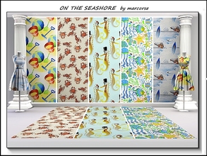 Sims 3 — On the Seashore_marcorse by marcorse — Five Themed patterns with a beach/seaside motif. If you don't want the