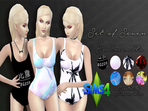 Sims 4 — Seven Alternative Swimsuits by alisha-medusa2 — My first custom content released is seven alternative swimsuits