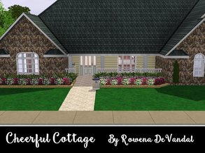 Sims 3 — Cheerful Cottage 3bed 2bath by Rowena DeVandal — This charmer makes great use of space and has everything a