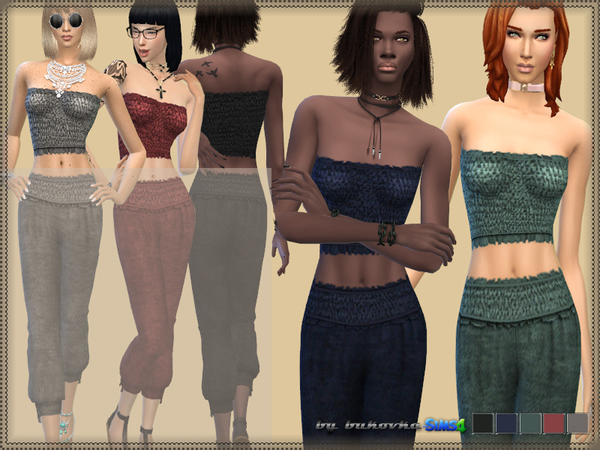 Sims 4 — Top Elastic by bukovka — The elastic top band. Designed for women from teenager to adulthood. Installed