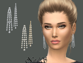 Sims 4 — NataliS_Sparkling chandelier earrings by Natalis — Sparkling '80s-inspired chandelier earrings. FT-FA-FE 2
