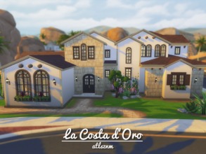 Sims 4 — La Costa d'Oro by atlsznm — This mediterranean style home has 2 floors. In each floor I left 1-1 empty space,