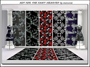 Sims 3 — Not For the Faint-Hearted_marcorse by marcorse — Five collected patterns. All are found in Fabrics, except Leafy