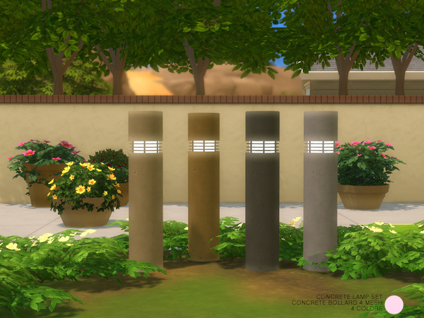 Sims 4 — Concrete Bollard 4 Mesh by DOT — Concrete Bollard 4 Mesh by DOT of The Sims Resource