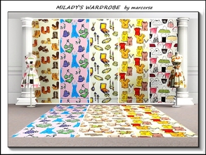 Sims 3 — Milady's Wardrobe_marcorse by marcorse — Five selected clothing and accessory patterns. All are found in Themed,