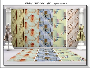 Sims 3 — From The Desk Of _marcorse by marcorse — Five collected patterns with an office/study themed. All are found in