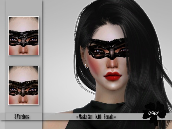 Sims 4 — IMF Masks Set N.01 F by IzzieMcFire — Masks Set N.01 contains 3 versions. Standalone item in the eyeshadow