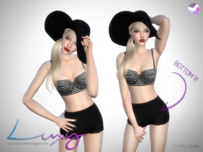 Sims 4 — Striped Bikini [BOTTOM] by LuxySims3 — Hey! Luxy updating! New bikini BOTTOM with only 1 Swatch :) Thank you so
