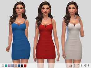 Sims 4 — Solis Dress by Metens — Comes in 8 colours. Mesh with permission by Fuyaya -