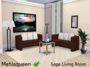 Sims 4 — Metisqueen Sage Living Room by metisqueen2 — Make your sims home truly their respite from the world outside with