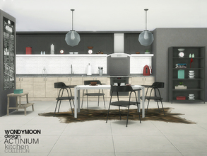 Sims 4 — Actinium Kitchen by wondymoon — - Actinium Kitchen - Wondymoon|TSR - Creations'2016 - Set Contains -Counter