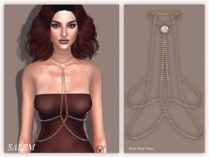 Sims 4 — Stone Body Chain by Salem_C — new mesh 4 swatches HQ Texture (Compatible with HQ Mod by Alf-si) Smooth bone